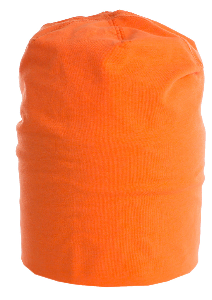 Knitted Beanie - 9037, Orange/Navy