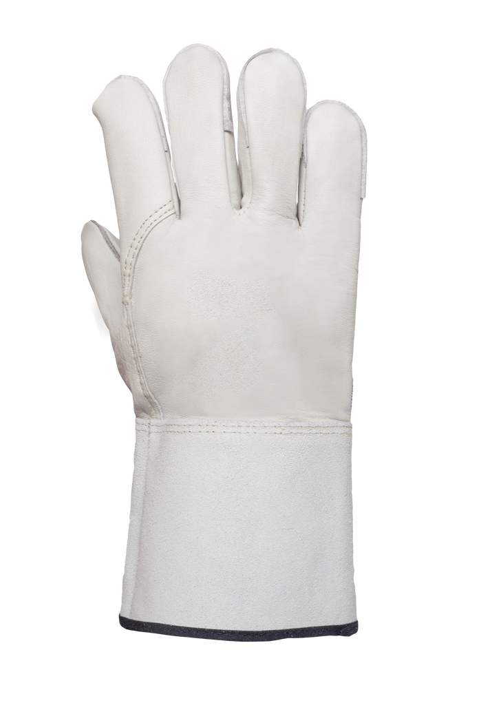 Cowhide 4" Cuff Gloves, Natural