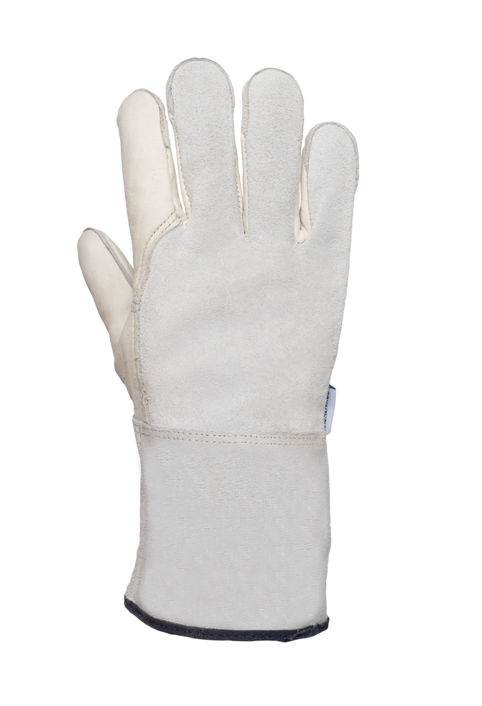 Split-Leather Back 4" Cuff Gloves, Natural