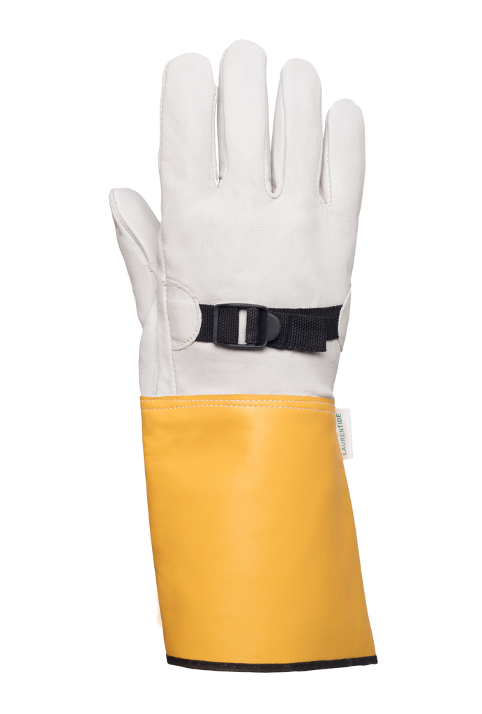 Goatskin Class 2 Cover Gloves - 5211, White/Yellow