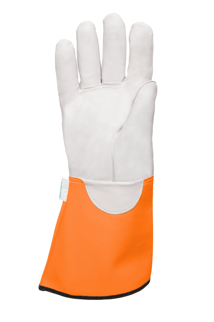 Goatskin Class 4 Cover Gloves - 5212, White/Yellow