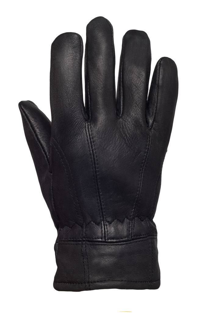 Insulated Deerskin Gloves, Black