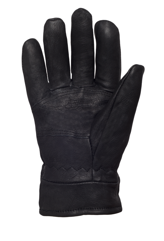 Insulated Deerskin Gloves, Black