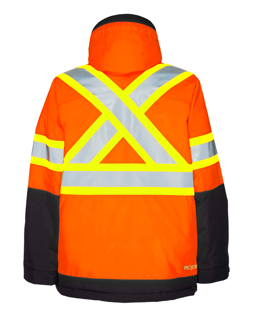 Hi-Vis Heavy Insulated Jacket, Orange/Black