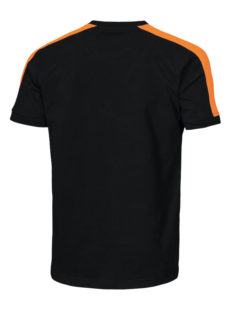 T-Shirt With Hi-Vis Inserts, Black/Orange