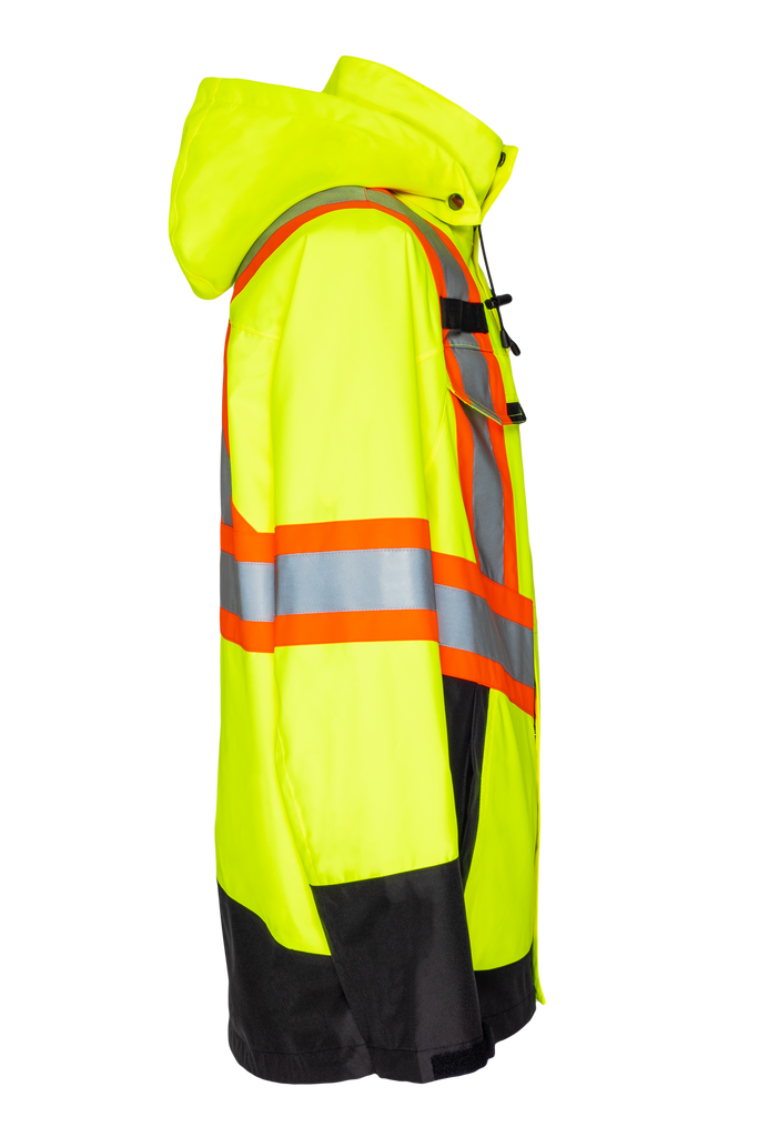 Hi-Vis Breathable Waterproof Jacket, Yellow/Black