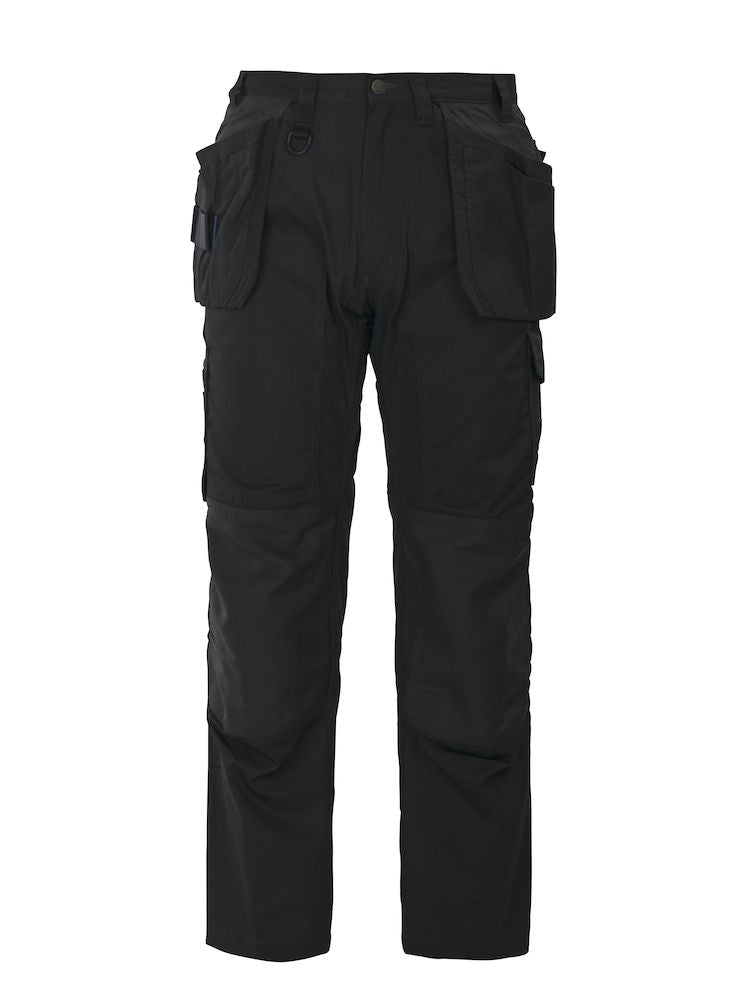 Mid-Weight Multi-Pocket Knee Reinforced Pants, Black