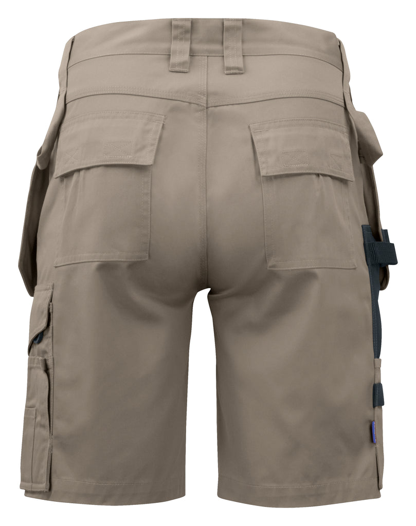 Multi-Pocket Shorts, Poly-Cotton Blend, Khaki
