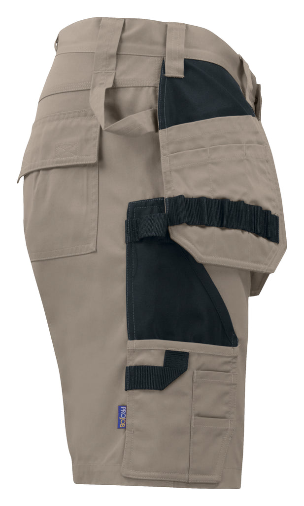 Multi-Pocket Shorts, Poly-Cotton Blend, Khaki