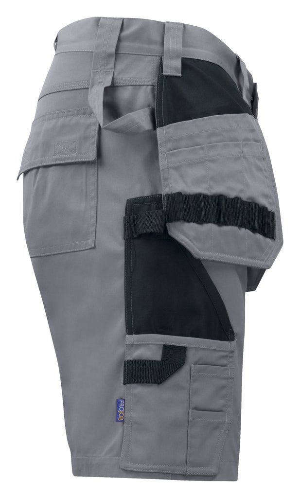 Multi-Pocket Shorts, Poly-Cotton Blend, Grey