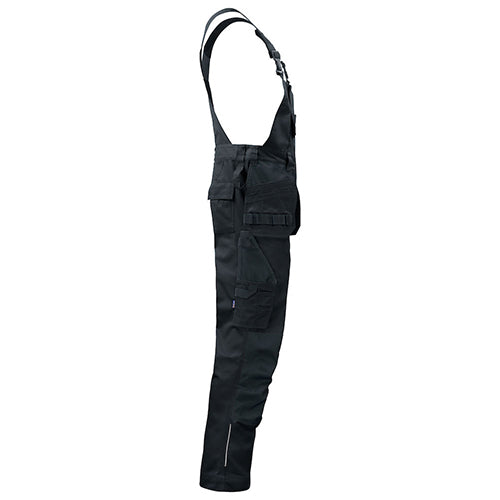 Multi-Pocket Overalls , Black