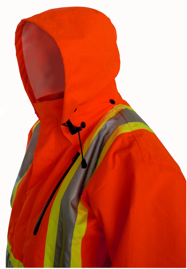 Hi-Vis Breathable Waterproof Jacket, Orange