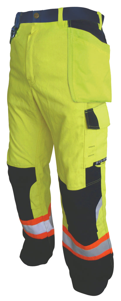 Hi Vis FR Multi-Pocket Pants, Yellow/Navy