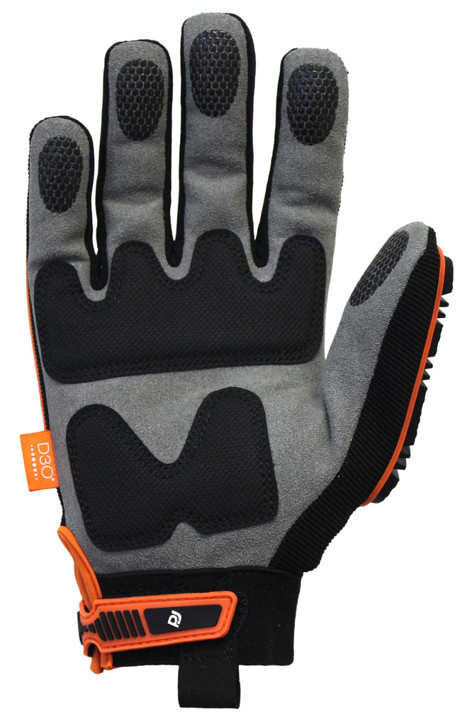 D3O Anti Impact Mechanic Glove, Black/Orange